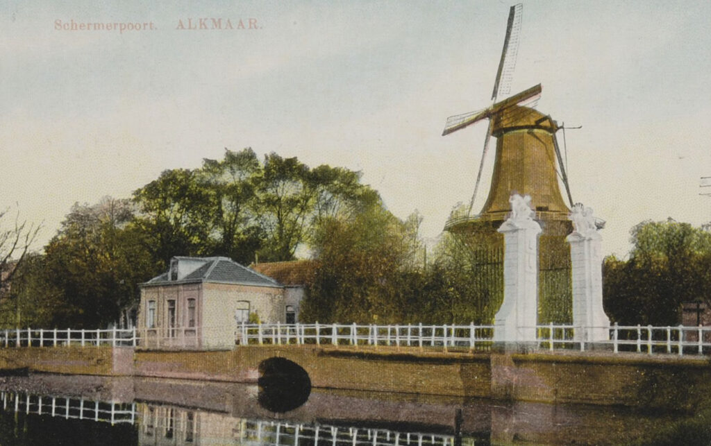 Oude ansichtkaart van Schermerpoort.