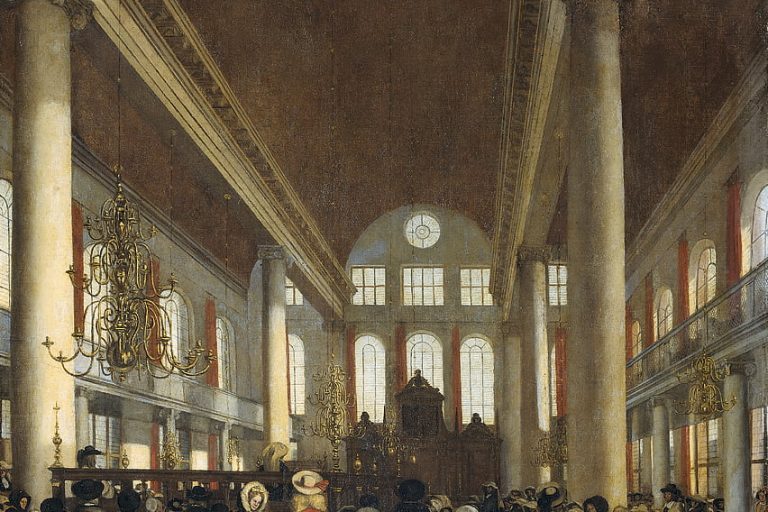 Emanuel-de-Witte-Interieur-van-de-Portugese-synagoge-te-Amsterdam